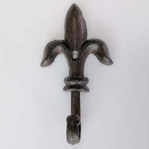 Cast Iron Wall Hook - Fleur De Lis