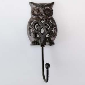 Gift: Cast Iron Wall Hook - Deco Owl