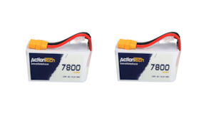 Actiontech 7800mAh LiHV 15.2V 4S Battery Twin Pack for Swellpro FD1 (XT90 Connector)