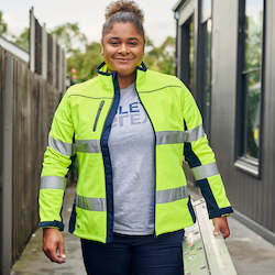 Bisley Women's Hi Vis Taped Soft Shell Jacket