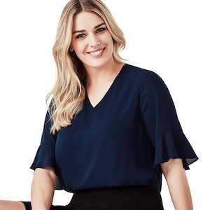 Clothing: Biz Ladies Aria Fluted Sleeve Blouse