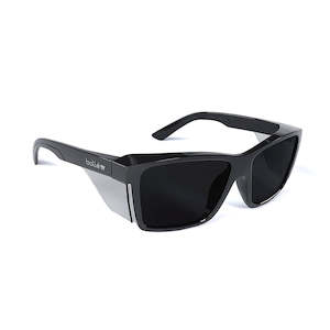 Bolle STKS 420 Safety Glasses: Black/Smoke Lens