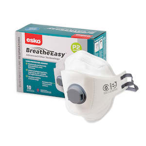 Esko P2 Flat Fold Respirator with Valve: Box/10