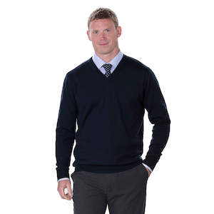 Merino Mens Detailed Vee Pullover