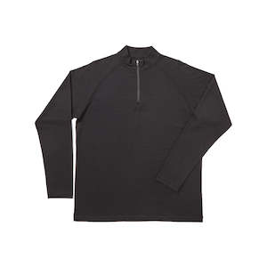 Clothing: Milford Mens Merino 1/4 Zip Sweater, Black