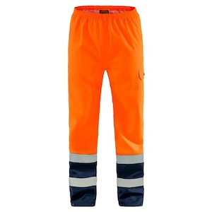 Bison Extreme Rain Overtrouser with Segmented Tape, Orange/Navy