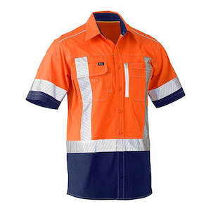 Bisley Flex & Move Hi Vis X-Tape Utility Shirt