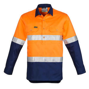 Clothing: Syzmik Hi Vis Closed Front Taped L/S Work Shirt