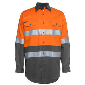 Clothing: JB's Hi Vis 150gsm Taped L/S Work Shirt