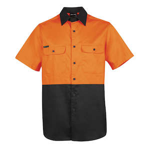 Clothing: JB's Hi Vis Cotton S/S 150gsm Work Shirt