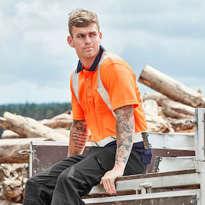 Clothing: Syzmik Hi Vis Taped Short Sleeve Polo