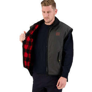 Clothing: Swanndri Foxton Vest Wool Lined, Brown