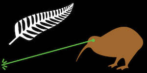 Flag or banner: Lazer Kiwi Flag