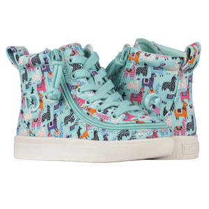 CLEARANCE Toddler Mint Llamas Billy Classic Lace High Tops