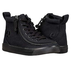 Kid's Black to the Floor BILLY WDR Classic Lace High (Wide / XW)