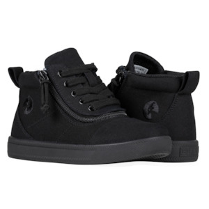 Shoe: Toddler Black to the Floor BILLY Short wrap High Tops (Wide)