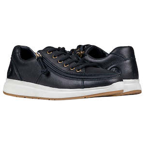 Mens BILLY Black Leather Billy Comfort Lows - EXTRA Wide 6EEE