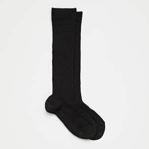 Shoe: Lamington Merino Knee High socks - NAVY Rib