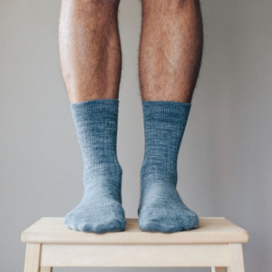 Shoe: Lamington Merino Crew socks - Man Grey