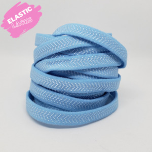 Shoe: Elastic Light Blue Shoelaces