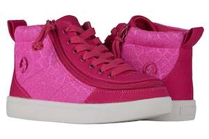 Kid's Pink Print Billy Classic WDR High Tops (Wide)