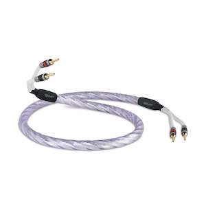 Speaker Cables: QED Signature Genesis Silver Spiral Speaker Cable Banana Pair