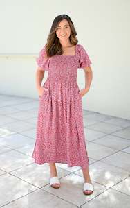 Amalfi Dress - Red Floral