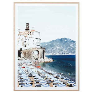 Framed Amalfi Coast Beach