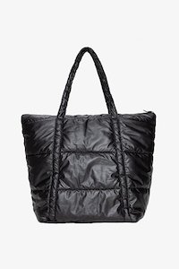 Handbags And Wallets: Huxley Puffer Bag - Black