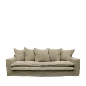 Keely 3 Seater Slipcover Sofa - Khaki