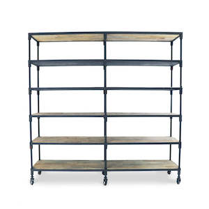 Industrial Metal Bookshelf - Large