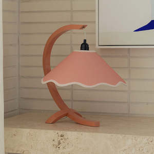 Kira Lamp - Coral/White