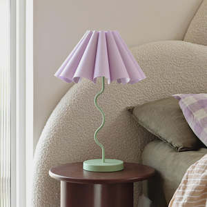 Lighting: Cora Table Lamp - Lilac / Pastel Green