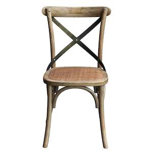 Vienna Elm Chair -  With Metal Crossback