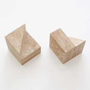 Travertine Bookend