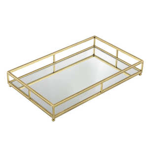 Bradley Rectangular Gold Serving Tray