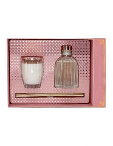 Home Fragrance Candles Diffusers: Mini Candle & Diffuser Gift Set - Passion Berry Pavlova