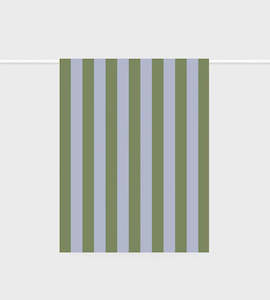 Tea Towel | Bold Stripe Periwinkle + Olive