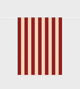 Linen: Tea Towel | Bold Stripe Peach + Burgundy