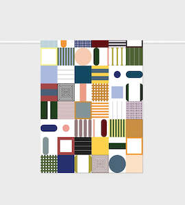 Linen: Tea Towel | Abstract Squares