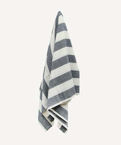 Linen: Striped Tablecloth Blue