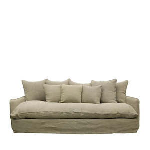 Couches Sofas: Lotus 3 Seater Slipcover Sofa - Khaki