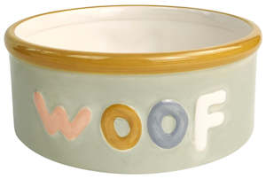 All Of The Pet Things: Perfect Pets Woof Dog Bowl - Mint