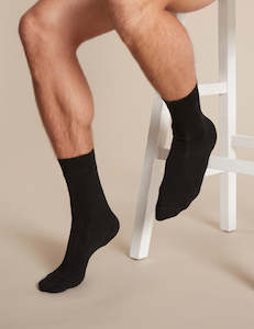 Mens Business Socks - Black/6-11