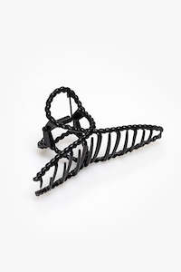 Black Metal Claw Clip - Twist