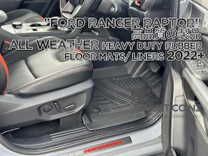 2022+ Heavy Duty Deep Dish Rubber Floor Mats/ Liners For Ford Ranger Raptor