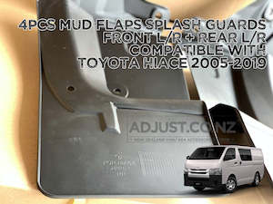 4x Guard Mud Flaps Compatible with Toyota Hiace 2005-2019