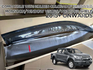 Monsoon / Window Visors / Weather shield smoke type Holden Colorado 2015+