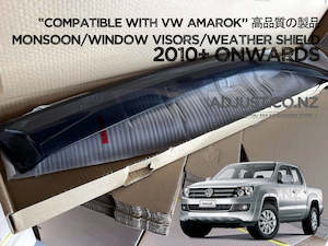 Monsoon / Window Visors / Weather shield smoke type Volkswagen Amarok 2010+