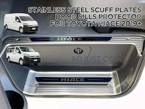 Products: Compatible with Toyota Hiace 2019+ Stainless Steel Door Sills Protector